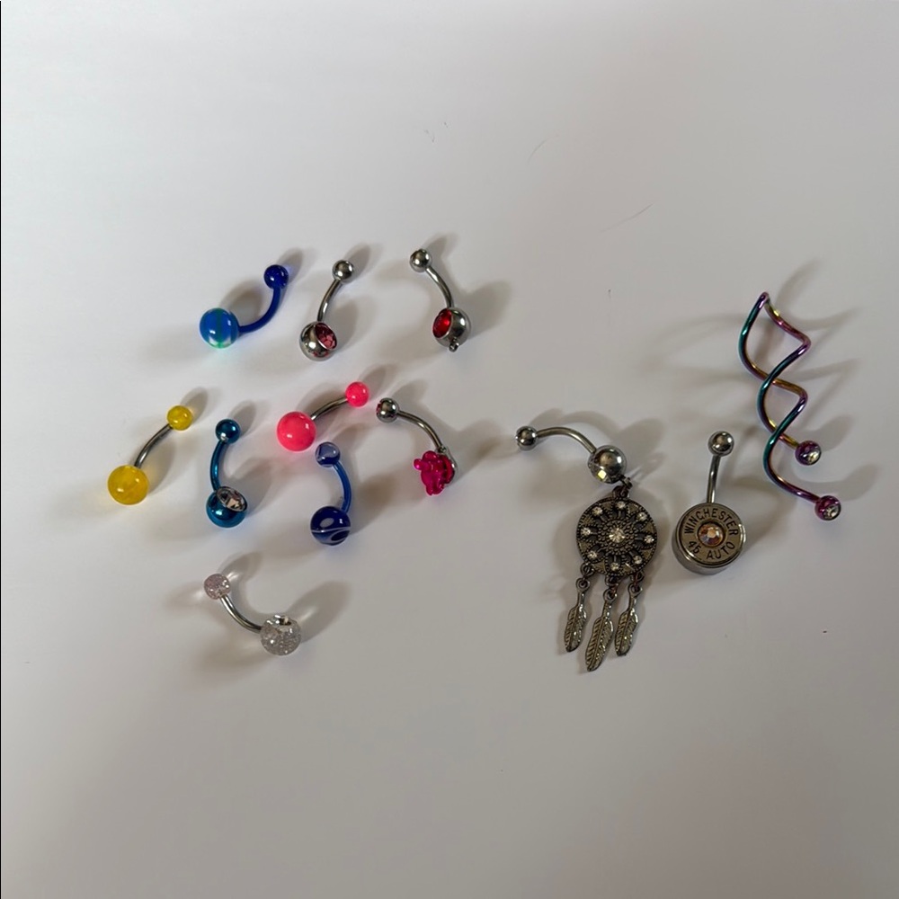 Colorful Belly Button Rings Set